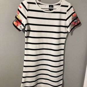 Striped Floral Sleeve dress